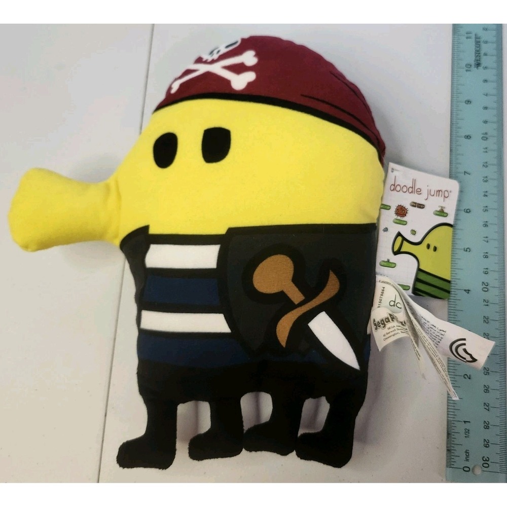 BNWT 2015 Doodle Jump Pirate Toy Factory Plush SEGA Video Game Yellow A287ed